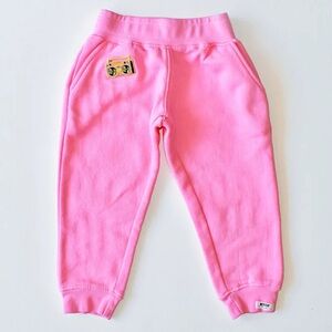 New - Worthy Threads Kid’s Hand Dyed Joggers in Pink Boombox
